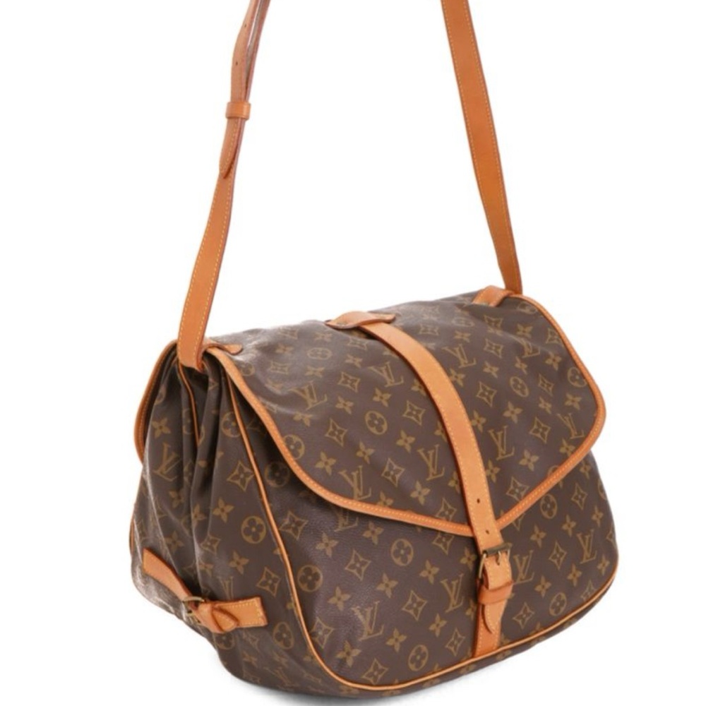 Louis Vuitton Saumur Monogram Crossbody Messenger Bag Vintage Authentic - Picture 2 of 9